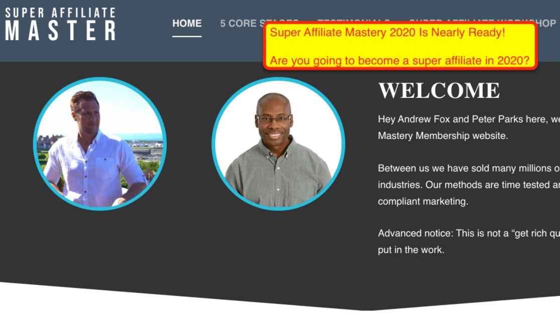 Peter Parks & Andrew Fox - Super Affiliate Mastery 2020