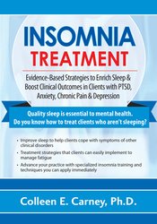Insomnia Treatment: Evidence-Based Strategies to Enrich Sleep & Boost Clinical Outcomes in Clients with PTSD, Anxiety, Chronic Pain & Depression - Colleen E. Carney