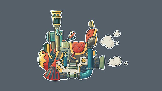 Andrey Bzhitskikh - Draw Your Own Steampunk Cartoon Vehicle in Adobe Illustrator