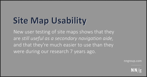 Jakob Nielsen - Site Map Usability